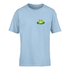 ZSONA DEKOR Gyerek póló Ovis jelel Béka mintával Világos kék 110 méret