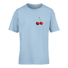 ZSONA DEKOR Gyerek póló Ovis jelel Cseresznye mintával Világos kék 134 méret gyerek póló