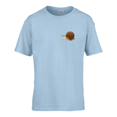 ZSONA DEKOR Gyerek póló Ovis jelel Csiga mintával Világos kék 134 méret