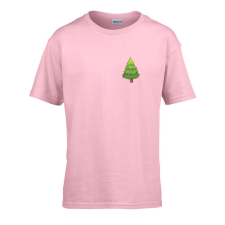 ZSONA DEKOR Gyerek póló Ovis jelel Fenyőfa mintával Rózsaszín 110 méret gyerek póló