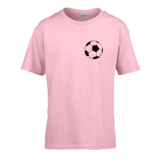ZSONA DEKOR Gyerek póló Ovis jelel Foci mintával Rózsaszín 134 méret