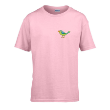 ZSONA DEKOR Gyerek póló Ovis jelel Madár mintával Rózsaszín 110 méret gyerek póló