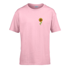 ZSONA DEKOR Gyerek póló Ovis jelel Napraforgó mintával Rózsaszín 158 méret