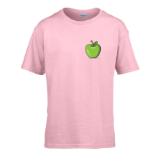 ZSONA DEKOR Gyerek póló Ovis jelel Zöld alma mintával Rózsaszín 110 méret