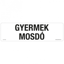 ZSONA DEKOR Gyermek mosdó Műanyag tábla 250x80 mm információs címke