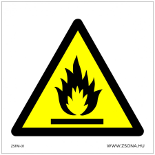 ZSONA DEKOR Gyúlékony anyag Öntapadós matrica 150x150 mm információs címke
