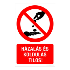 ZSONA DEKOR Házalás és koldulás tilos! Öntapadós matrica 160x100 mm információs címke