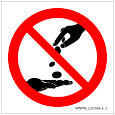 ZSONA DEKOR Házalás és koldulás tilos! Öntapadós matrica 200x200 mm információs címke