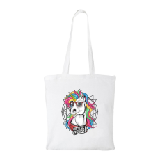 ZSONA DEKOR Hipster unicorn - Bevásárló táska fehér