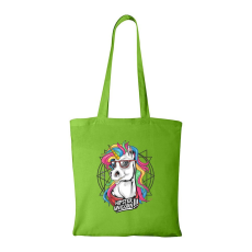 ZSONA DEKOR Hipster unicorn - Bevásárló táska zöld