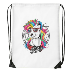 ZSONA DEKOR Hipster unicorn - Sport táska fehér