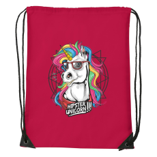 ZSONA DEKOR Hipster unicorn - Sport táska piros