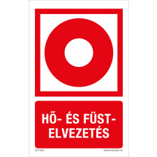 ZSONA DEKOR Hő és füst elvezetés Műanyag tábla 160x100 mm információs címke