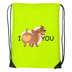 ZSONA DEKOR I love you - Sport táska sárga v1603