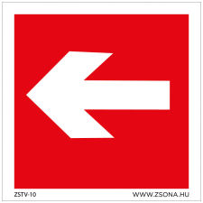 ZSONA DEKOR Iránynyíl balra Utánvilágító műanyag tábla 150x150 mm információs címke