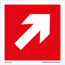 ZSONA DEKOR Iránynyíl fel Öntapadós matrica 150x150 mm információs címke