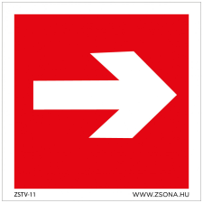 ZSONA DEKOR Iránynyíl jobbra Utánvilágító öntapadós matrica 150x150 mm információs címke