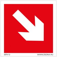 ZSONA DEKOR Iránynyíl le Műanyag tábla 200x200 mm információs címke
