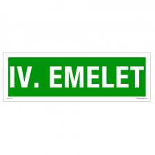 ZSONA DEKOR IV. Emelet Műanyag tábla 300x100 mm információs címke