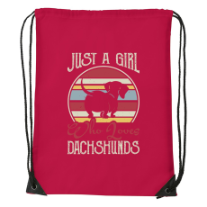 ZSONA DEKOR Just a girl who loves dachshunds - Sport táska piros