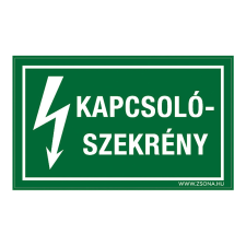 ZSONA DEKOR Kapcsolószekrény Műanyag tábla 160x100 mm információs címke