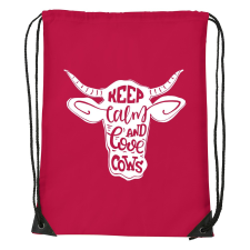 ZSONA DEKOR Keep calm and love cows - Sport táska piros kézitáska és bőrönd
