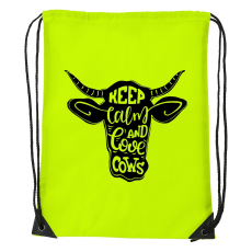 ZSONA DEKOR Keep calm and love cows - Sport táska sárga