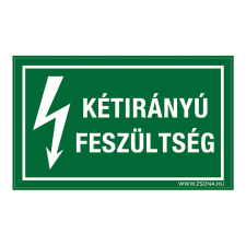 ZSONA DEKOR Kétirányú feszültség Műanyag tábla 160x250 mm információs címke