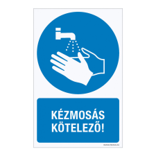 ZSONA DEKOR Kézmosás kötelező! Alumínium tábla 100x160 mm információs címke