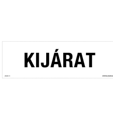 ZSONA DEKOR Kijárat Öntapadós matrica 250x80 mm információs címke