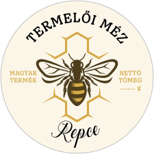 ZSONA DEKOR Kör alakú mézes cimke REPCE 6 db/csomag dekorációs kellék