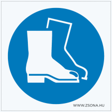 ZSONA DEKOR Lábvédő használata kötelező! Öntapadós matrica 100x100 mm információs címke