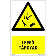 ZSONA DEKOR Leeső tárgyak Műanyag tábla 160x100 mm információs címke