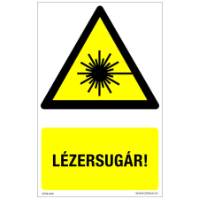 ZSONA DEKOR Lézersugár! Öntapadós matrica 160x100 mm információs címke