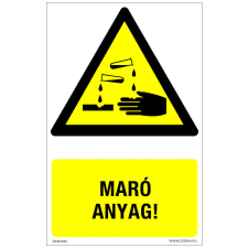 ZSONA DEKOR Maró anyag! Öntapadós matrica 160x100 mm információs címke