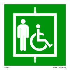 ZSONA DEKOR Menekülési felvonó Öntapadós matrica 150x150 mm információs címke
