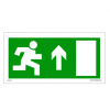 ZSONA DEKOR Menekülési út fölfelé, ajtó jobbra Utánvilágító műanyag tábla 200x100 mm