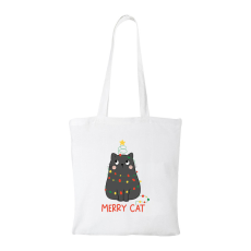 ZSONA DEKOR Merry Cat - Bevásárló táska fehér