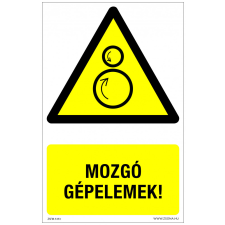 ZSONA DEKOR Mozgó gépelemek! Öntapadós matrica 160x250 mm információs címke