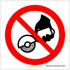 ZSONA DEKOR Ne használjon kézi csiszológépet! Öntapadós matrica 150x150 mm információs címke