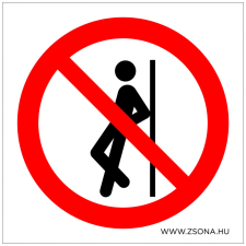 ZSONA DEKOR Nekidőlni tilos! Műanyag tábla 150x150 mm információs címke