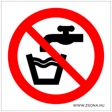 ZSONA DEKOR Nem ivóvíz! Öntapadós matrica 200x200 mm információs címke