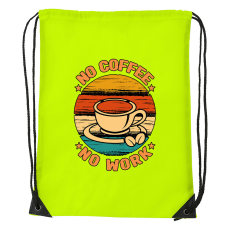 ZSONA DEKOR No coffee no work - Sport táska sárga