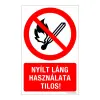 ZSONA DEKOR Nyílt láng használata tilos! Műanyag tábla 100x160 mm