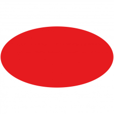 ZSONA DEKOR Öntapadós ovális matrica Piros ajándéktárgy