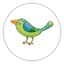 ZSONA DEKOR Öntapadós Ovis jel csomag Madár mintával ajándéktárgy