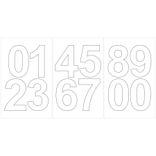 ZSONA DEKOR Öntapadós számok 10 cm-es méretben 12 db Fehér ajándéktárgy