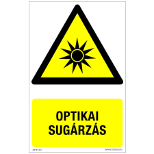 ZSONA DEKOR Optikai sugárzás Öntapadós matrica 160x100 mm információs címke