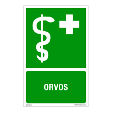 ZSONA DEKOR Orvos Öntapadós matrica 320x500 mm információs címke