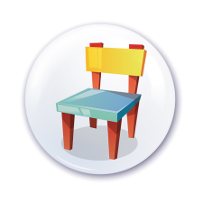 ZSONA DEKOR Ovis jel szekrényre Szék mintával ajándéktárgy